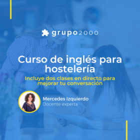 Curso de inglés para hostelería. Incluye clases en directo para mejorar tu conversación