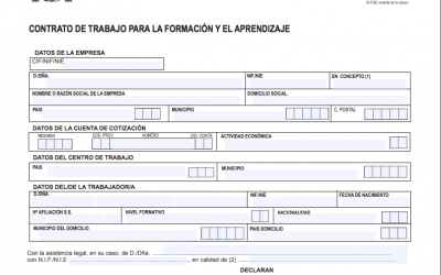 Cómo completar el nuevo modelo oficial del contrato de formación y aprendizaje