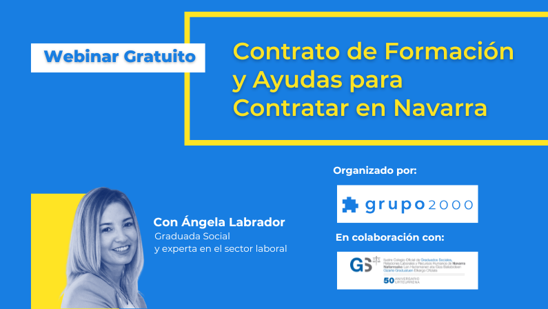 Webinar Contrato de Formación y Ayudas para contratar en Navarra