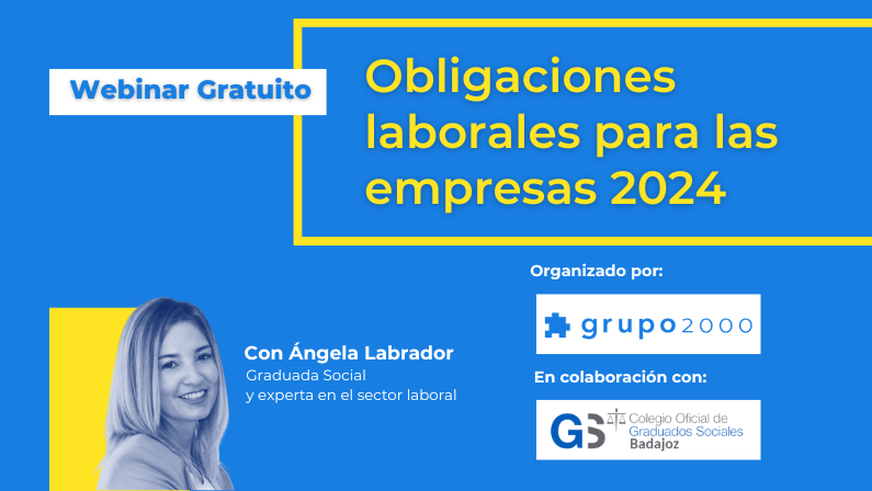 Webinar Obligaciones laborales para las empresas 2024 en colaboración con CGS Badajoz