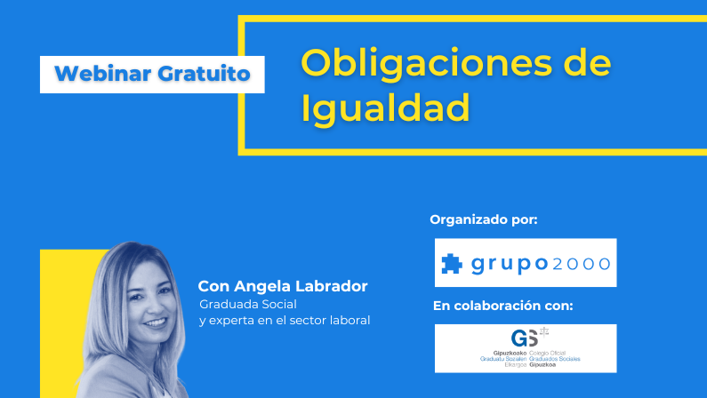 Webinar Obligaciones de Igualdad en colaboración con CGS Guipúzcoa