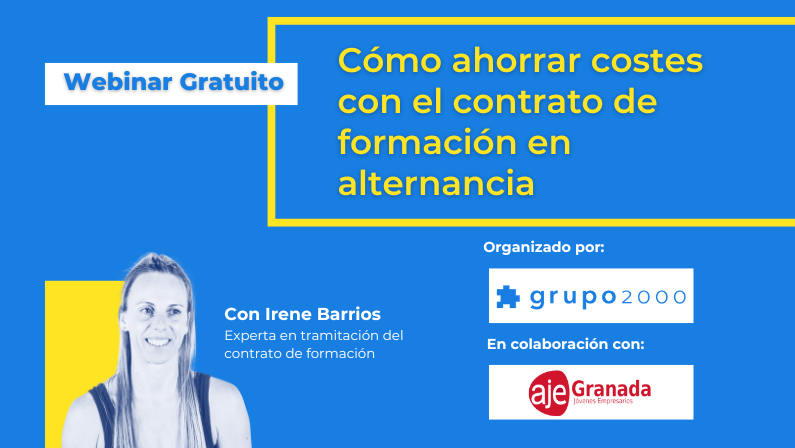 Webinar Cómo ahorrar costes con el contrato de formación en colaboración con AJE