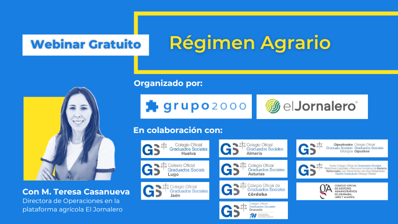 Webinar sobre Régimen Agrario en colaboración con El Jornalero