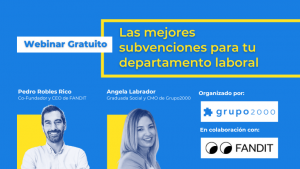 Webinar Las mejores subvenciones para tu departamento laboral en colaboración con FANDIT